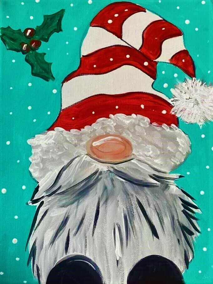 "Gnome for the Holidays" Paint Party! Corks and Strokes
