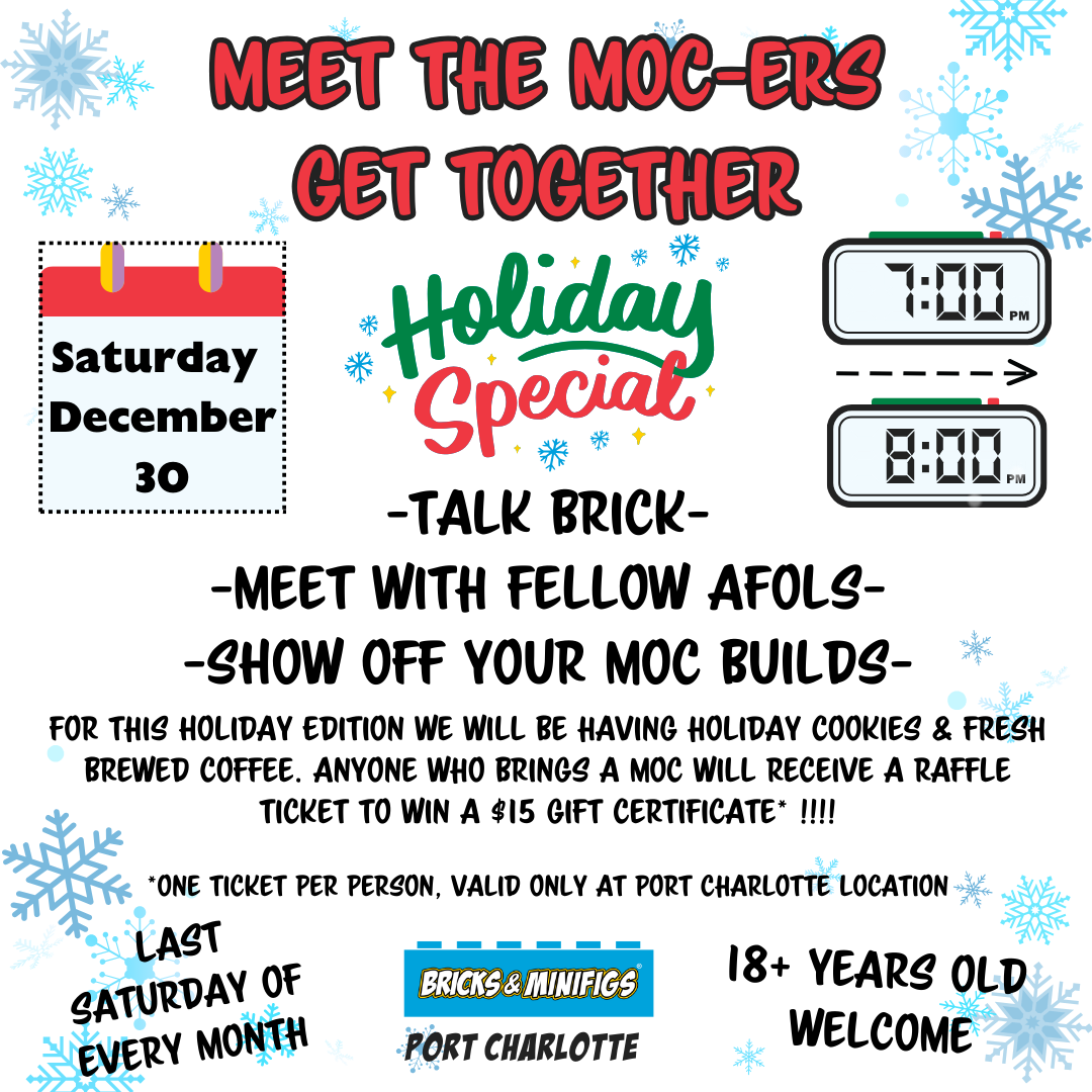 Meet the MOCers Holiday Special at Bricks & Minifigs Port Charlotte