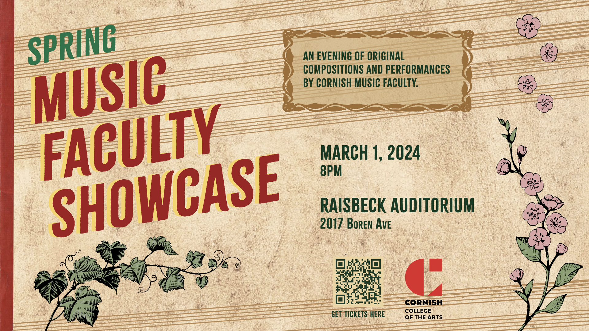 Cornish's Spring Music Faculty Showcase | Cornish College of the Arts -  Raisbeck Performance Hall | UpcomingEvents.com