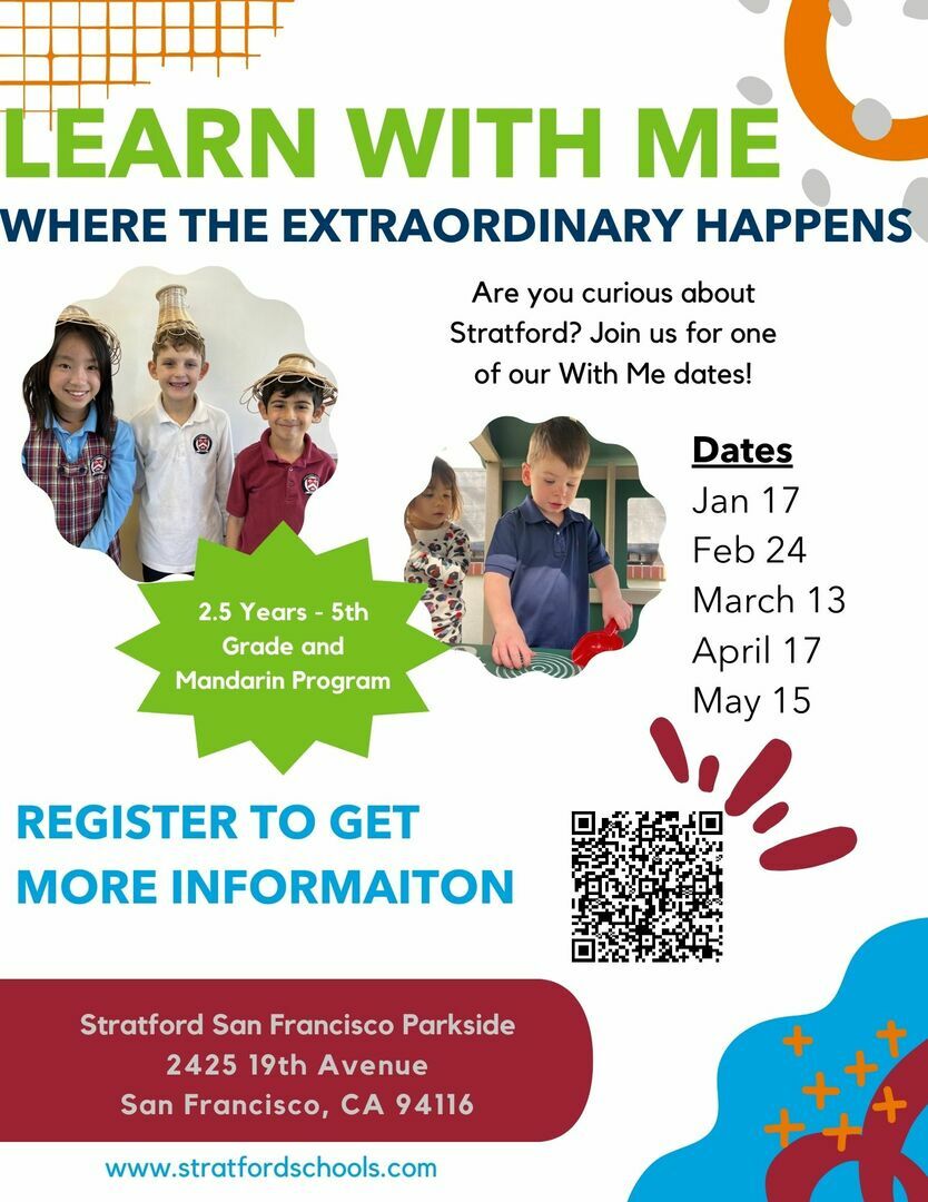 Stratford San Francisco Parkside - Learn with Me! | Stratford School |  UpcomingEvents.com