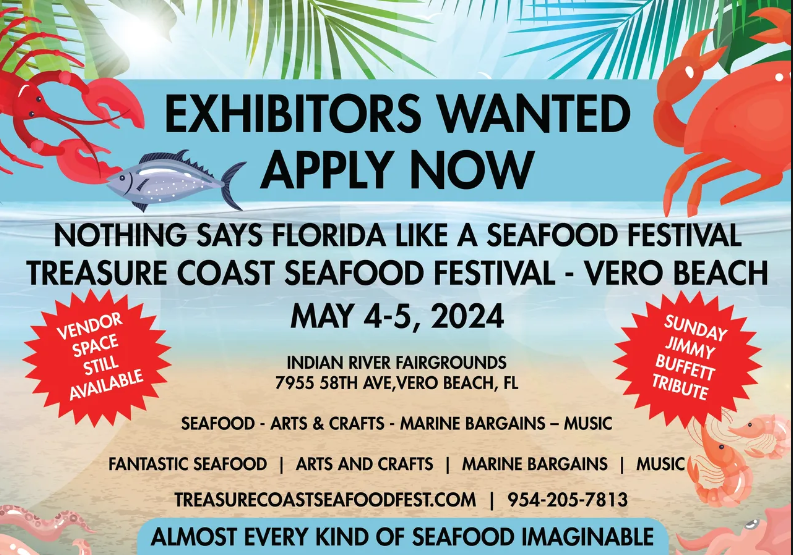 15th Annual Treasure Coast Seafood Festival - Vero Beach | Indian River  County Fairgrounds & Expo Center | UpcomingEvents.com
