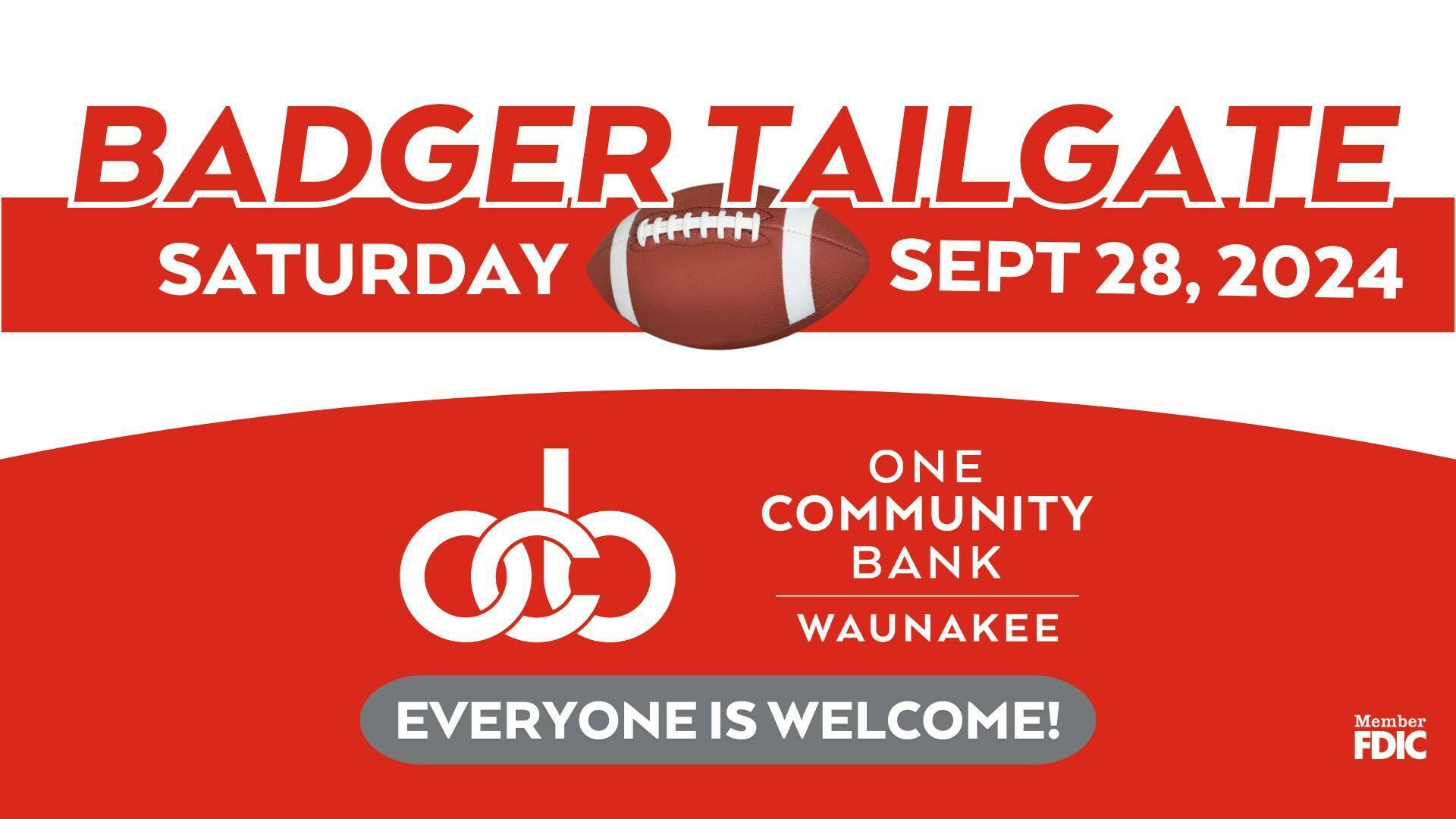 OCB Waunakee Badger Tailgate One Community Bank Waunakee