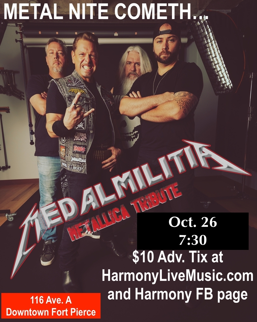 Medal Militia METALLICA TRIBUTE BAND Show!!! HARMONY Music Lounge