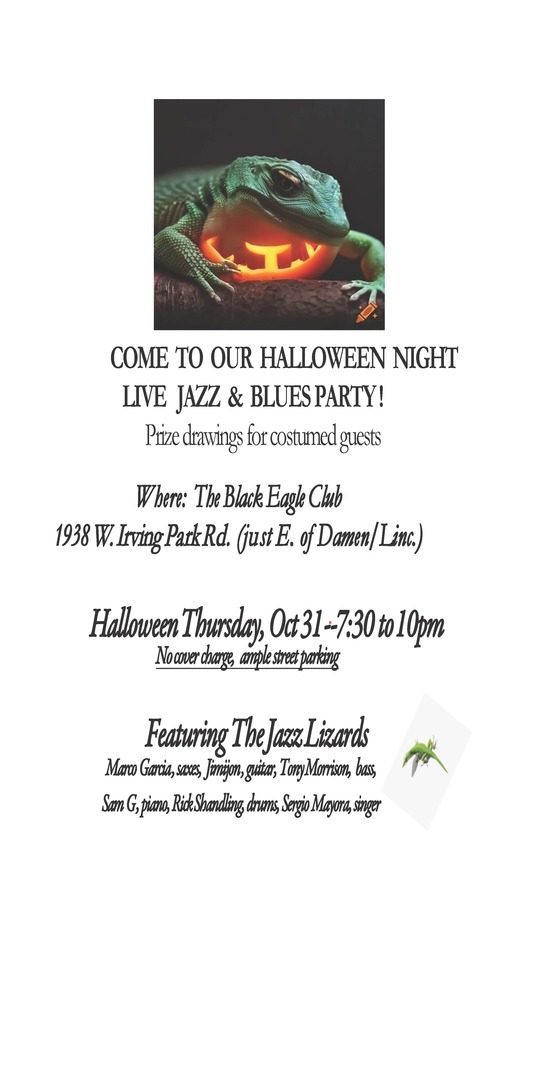Free Halloween Jazz & Blues Party Black Eagle Club