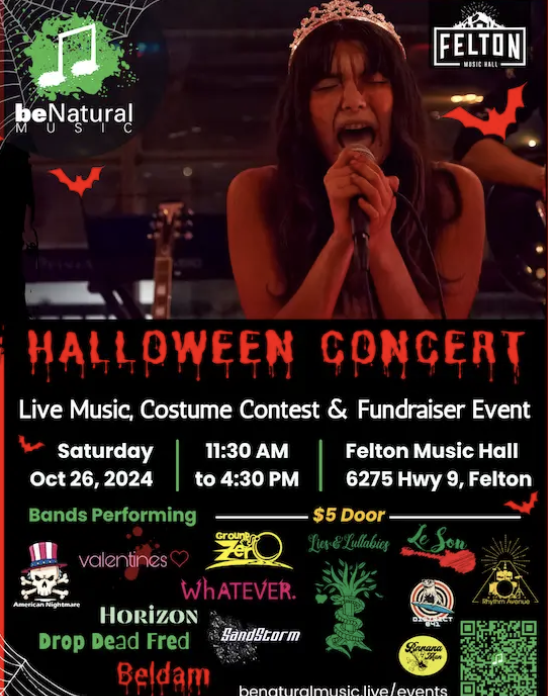 Be Natural Music Halloween Concert Felton Music Hall