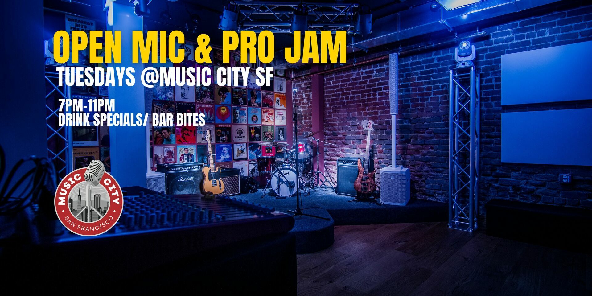 Music City Open Mic & Pro Jam 1355 Bush St