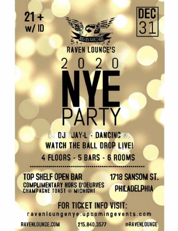 New Year's Eve 2020 Celebration at Raven Lounge