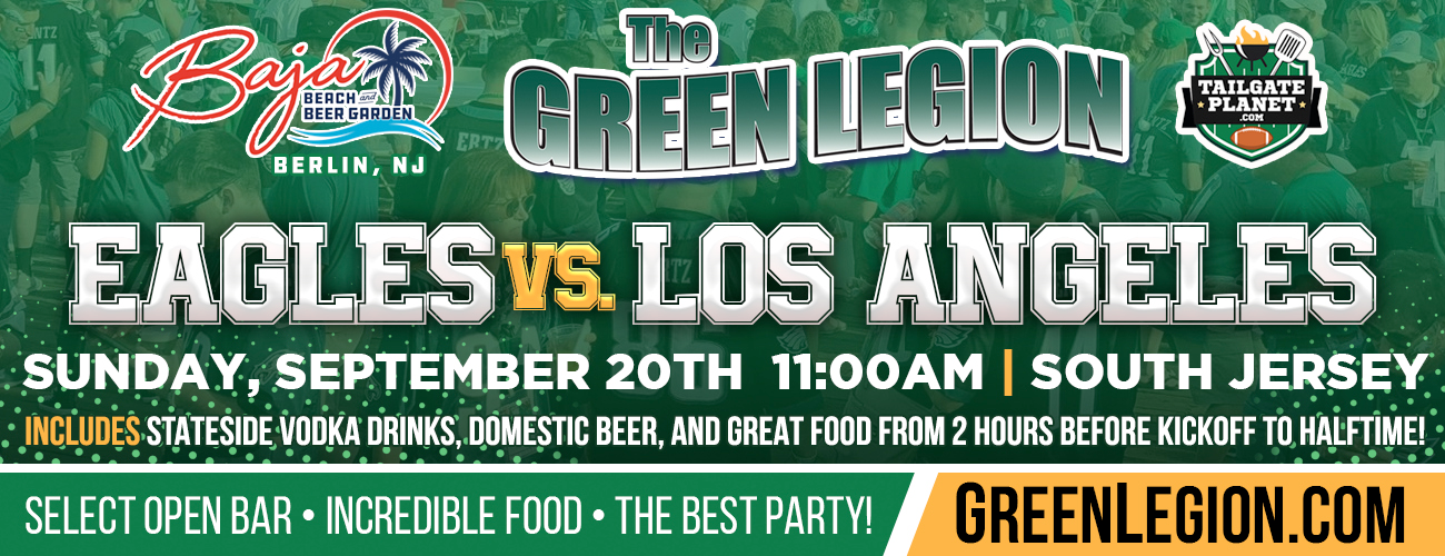 Eagles vs. Los Angeles - South Jersey Eagles Tailgate at Baja Beach in Berlin