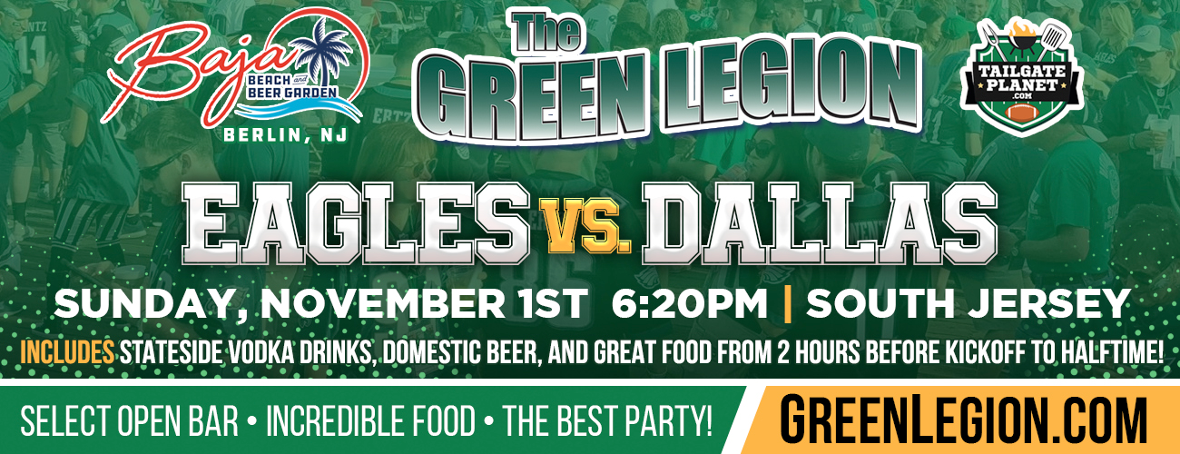 Eagles vs. Dallas - South Jersey Eagles Tailgate at Baja Beach in Berlin
