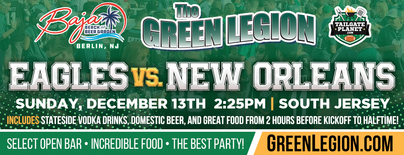 Eagles vs. New Orleans - South Jersey Eagles Tailgate at Baja Beach in Berlin