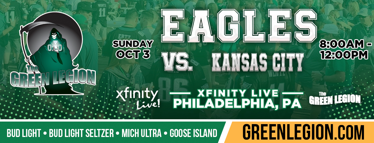Green Legion Tailgate Eagles v Chiefs XFINITY LIVE!! 2021 Tickets