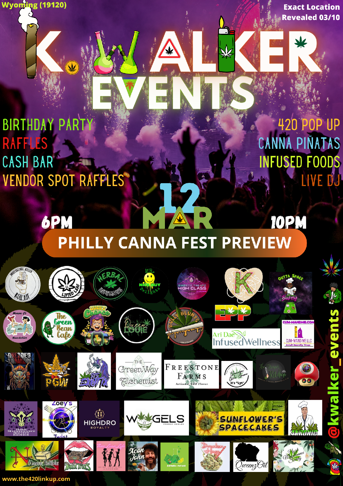 Philly Canna Fest (K.Walker Events Birthday Bash) 2022 Tickets & Event Details | 114 E Luray St | UpcomingEvents.com Philly Canna Fest (K.Walker Events Birthday Bash) 2022 Tickets & Event Details | 114 E Luray St | UpcomingEvents.com