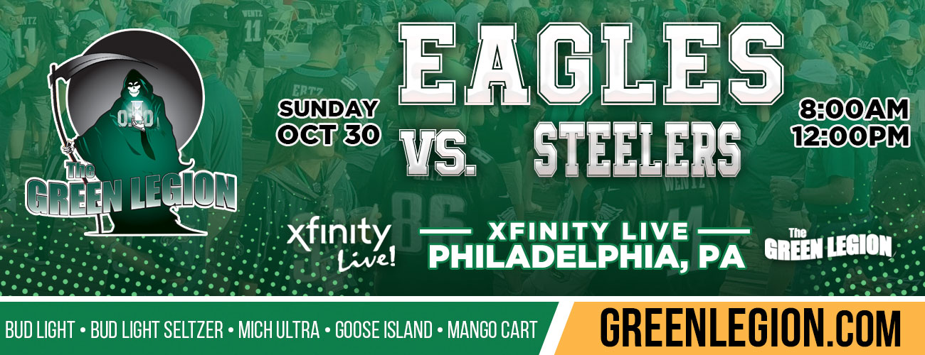 Eagles vs. Steelers Green Legion Home Game Tailgate 2022 Tickets