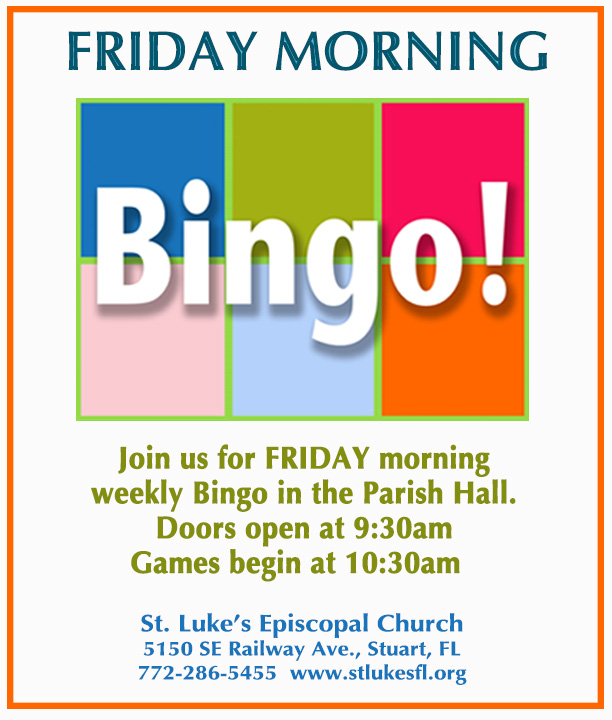 Friday Bingo | St Luke's Episcopal Church | UpcomingEvents.com