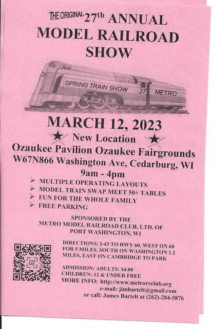 Model Train Show & Swap Meet Ozaukee Pavilion