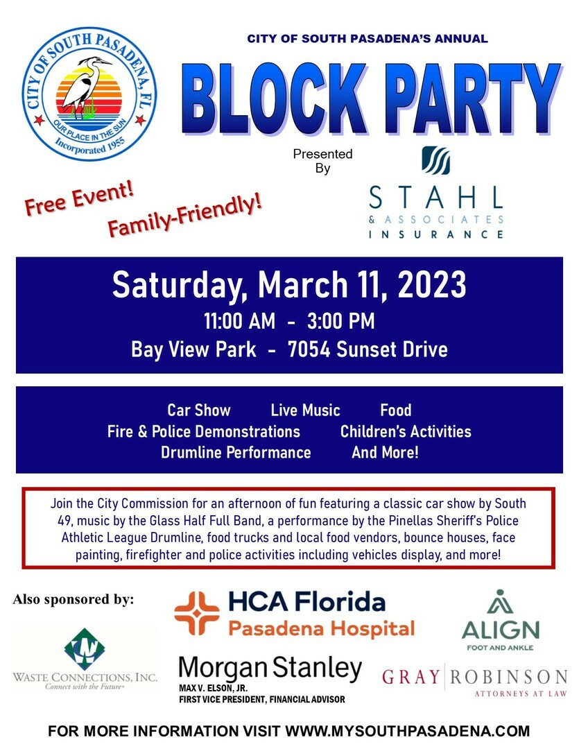 CITY OF SOUTH PASADENA'S ANNUAL BLOCK PARTY PRESENTED BY STAHL & ASSOCIATES INSURANCE Maynard