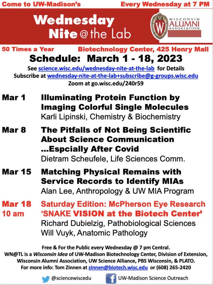 WN@tL: "Life Sciences Communication" | Genetics-Biotechnology Center  Building | UpcomingEvents.com