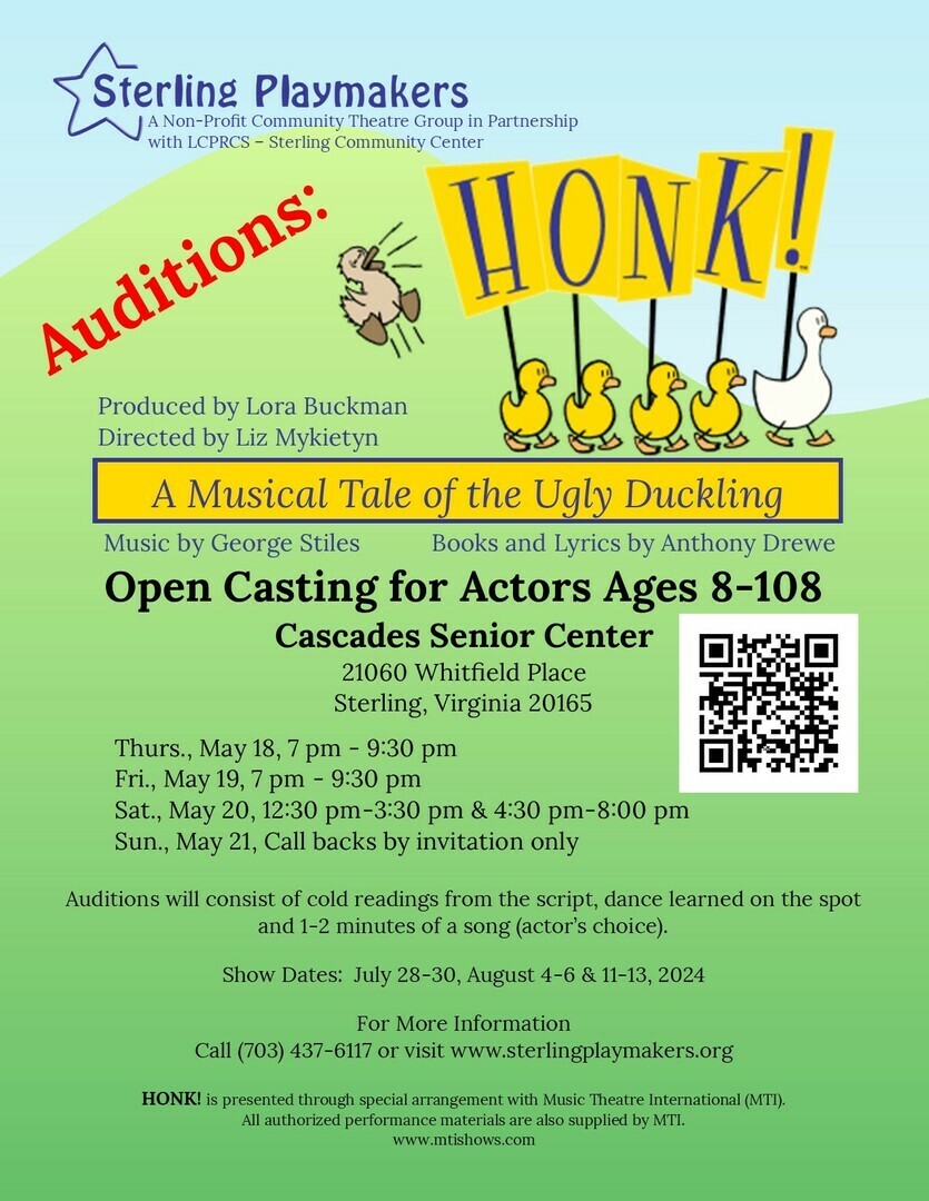HONK! Auditions | Loudoun County Senior Center at Cascades |  UpcomingEvents.com