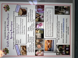 Crafts, Collectibles, Bakery, Home Decor Boutique, April 1st-1pm to 6pm, 5 Miramontes Point Rd. HMB