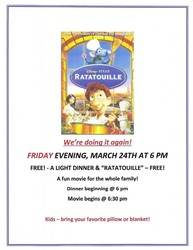 Friday Night Dinner & A Movie - "Ratatouille"