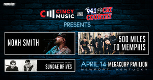 CincyMusic and 94.1 Cat Country presents Noah Smith and 500 Miles to Memphis with Sundae Drives