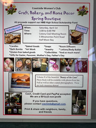 Crafts, Collectibles, Bakery, Home Decor Boutique, April 1st-1pm to 6pm, 5 Miramontes Point Rd. HMB