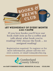 BOOKS AND BREWS AT THE CUMBERLAND COUNTY LIBRARY