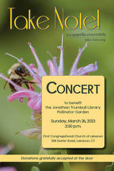 Take Note! A Capella Concert to benefit Lebanon Library's Pollinator Garden