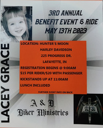 3rd Annual Lacey Grace Benefit Event and Ride!