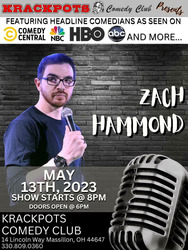 Comedian Zack Hammond at Krackpots Comedy Club, Massillon
