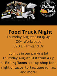Food Truck Night with Rolling Tacos! - Thursday August 31st @ 4p