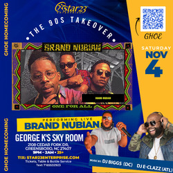 GHOE Homecoming The 90’s Takeover Performing live Brand Nubian