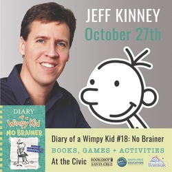 Bookshop Santa Cruz Presents: Jeff Kinney | DIARY OF A WIMPY KID BK 18: NO BRAINER
