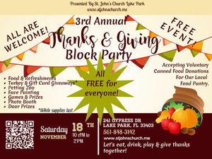 3rd Annual Thanks & Giving Community Block Party