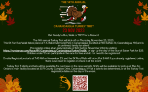 The Arc Ontario's 14th Annual Canandaigua Turkey Trot