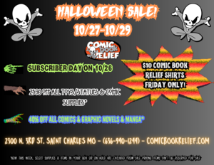 Comic Relief's Halloween Sale and Comic Fest