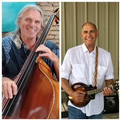 Bob Kirkland Mandolin and Jason Wilkins upright bass performs at Mraz Brewing Company