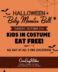 Over Easy Kitchen: Halloween Baby Monster Ball! 👻 ⁣