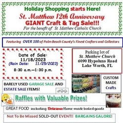 St. Matthew Catholic Church 12th Annual GIANT craft & Tag Sle