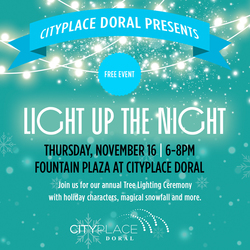CityPlace Doral To Debut Annual “Light Up The Night” Extravaganza, Nov. 16