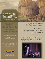 Brook Orchestra presents Mendelssohn, Bruch, & Rimsky-Korsakov