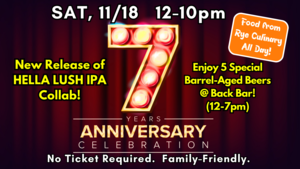 7th Anniversary Celebration at Shadow Puppet Brewing Company!