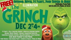 8th Annual FREE Peoria Jolly Holiday Outdoor Movie, PJ Party, Night Market & MORE! Sat Dec 2nd