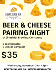 Beer & Cheese Pairing at Linesider Brewing