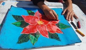 Poinsettia Mixed Media Paint & Sip