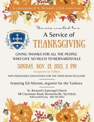 Service of Thanksgiving