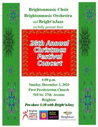 Brightonmusic 28th Annual Holiday Concert 3:30 pm First Pres Brighton