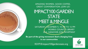 Impact100 Garden State "Meet & Mingle" on 12/9 at Morris County Library