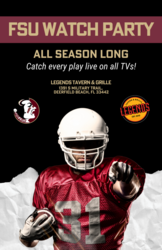 FSU Watch Party at Legends Tavern & Grille Deerfield Beach