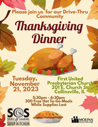 Molina Healthcare IL  & S.O.S Soup Kitchen to Host Drive-thru Thanksgiving Giveaway in Collinsville